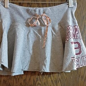 Forever 21 Gray Skater Skirt with Red and Orange Details